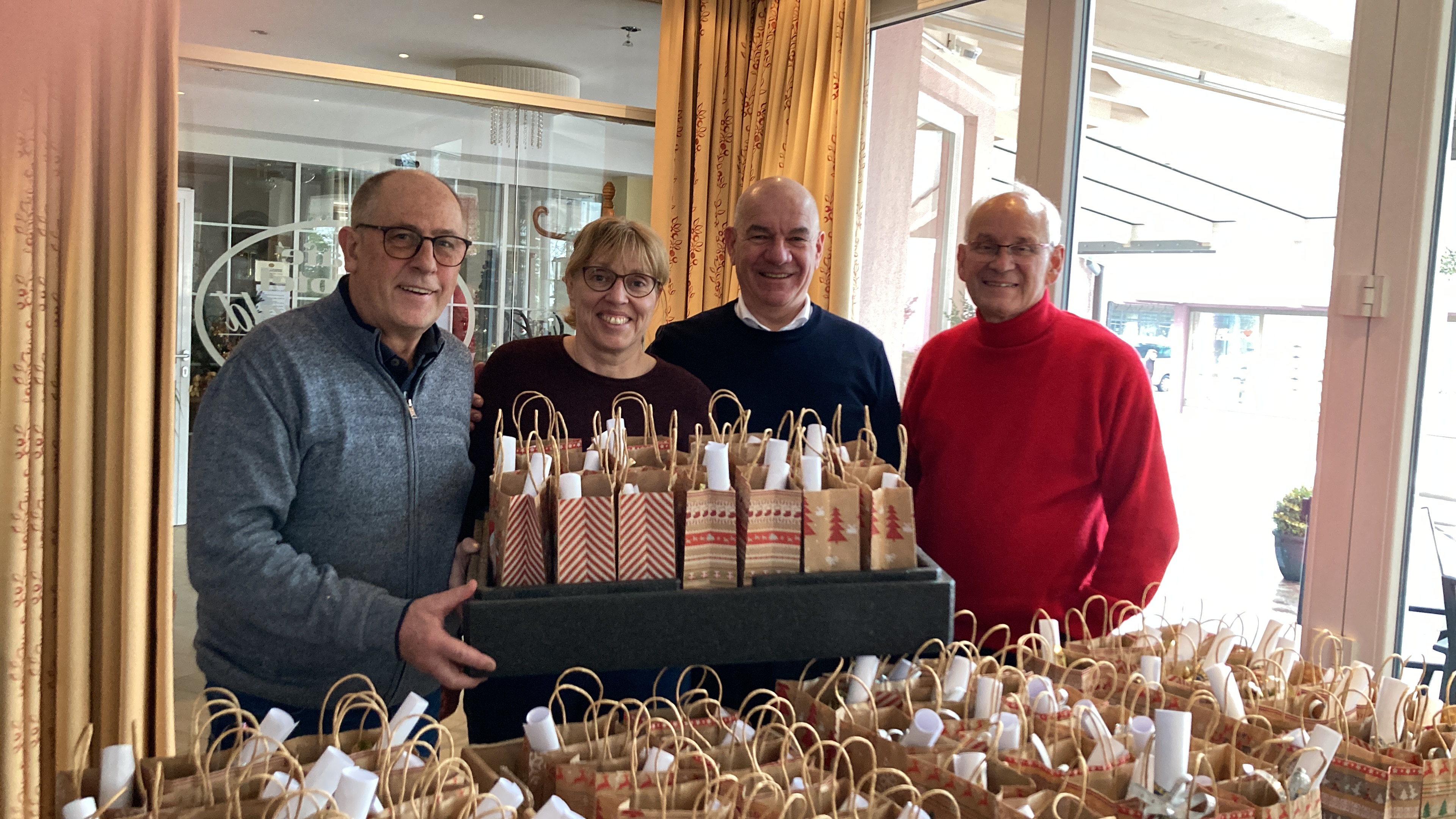 Erich und Gaby Hiemer, Carl Singer und Wolfgang Hilscher